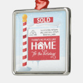 実在不動産クリスマス販売標識 メタルオーナメント (左)