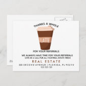 実在不動産コーヒー紹介の発表 案内ポストカード (正面/裏面)