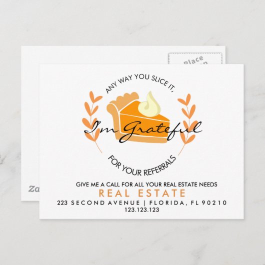 実在不動産スライス円の紹介 案内ポストカード (正面/裏面)