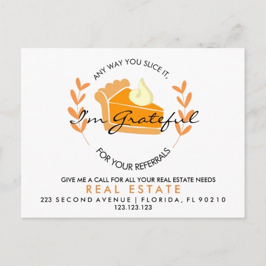 実在不動産スライス円の紹介 案内ポストカード (正面)