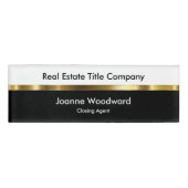 実在不動産タイトル会社名タグ 名札 (正面)