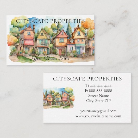 実在不動産ニューホーム建築と販売 名刺 (正面/裏面)