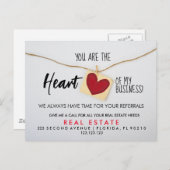 実在不動産ハート紹介発表 案内ポストカード (正面/裏面)