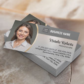 実在不動産ファイナンシャルコンサルタント銀写真 名刺