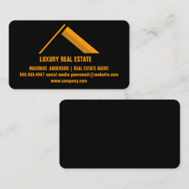 実在不動産ブラックビジネスカード 名刺