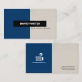 実在不動産ブローカシンプルーエレガントスタイリッシュ 名刺 (正面/裏面)