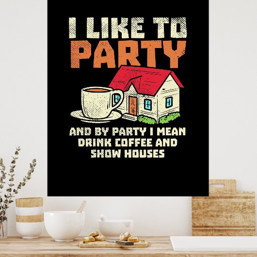 実在不動産ブローカーのようなパーティー ポスター (キッチン)