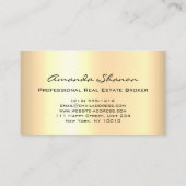 実在不動産ブローカーエモダンージェントブラック金ゴールドハウス 名刺 (裏面)