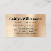 実在不動産ブローカーエージェント黒金ゴールドハモダンウス 名刺 (裏面)