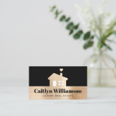 実在不動産ブローカーエージェント黒金ゴールドハモダンウス 名刺 (スタンド正面)