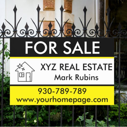 実在不動産ブローカーロゴマーケティング販売カスタム用 横断幕