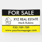 実在不動産ブローカーロゴマーケティング販売カスタム用 横断幕 (横)