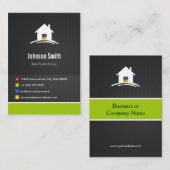 実在不動産ブローカー – プレミアムクリエイティブ革新的 名刺 (正面/裏面)