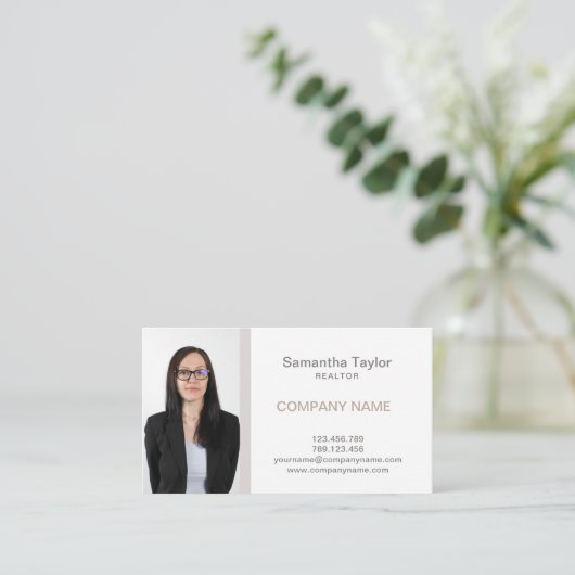 実在不動産プロフェッショナルの挿入または写真の追加 名刺 (スタンド正面)
