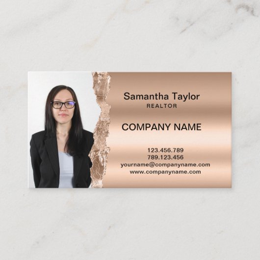 実在不動産プロフェッショナルの挿入または写真の追加 名刺 (正面)