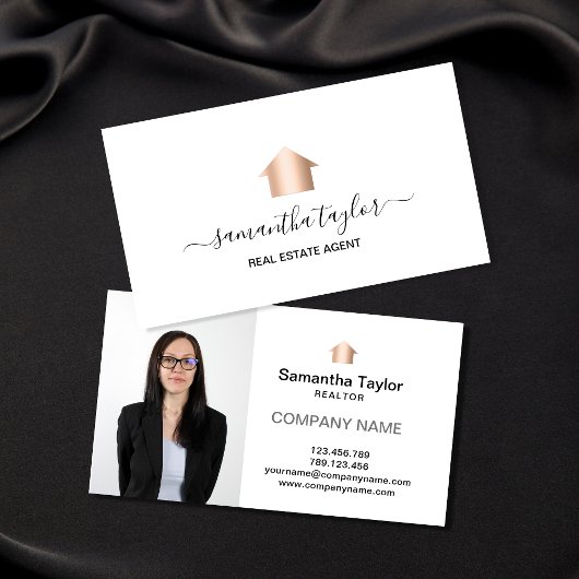 実在不動産プロフェッショナルの挿入または写真の追加 名刺