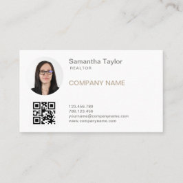 実在不動産プロフェッショナルの挿入または写真の追加QR 名刺