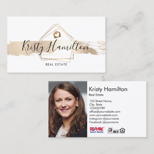 実在不動産プロフェッショナルハウス不動産仲介業者追加フォト 名刺 (正面/裏面)