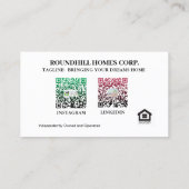 実在不動産プロフェッショナルロゴQRコード 名刺 (裏面)