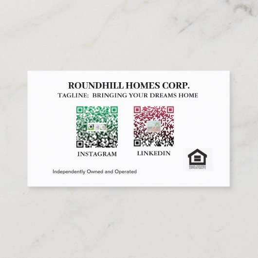実在不動産プロフェッショナルロゴQRコード 名刺 (裏面)