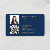 実在不動産プロフェッショナル不動産仲介業者追加フォトQRコード 名刺 (裏面)