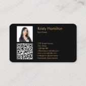 実在不動産プロフェッショナル不動産仲介業者追加フォトQRコード 名刺 (裏面)