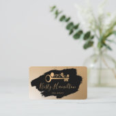 実在不動産プロフェッショナル不動産仲介業者追加フォトQRコード 名刺 (スタンド正面)