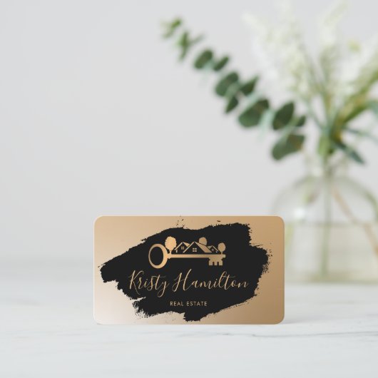 実在不動産プロフェッショナル不動産仲介業者追加フォトQRコード 名刺 (スタンド正面)