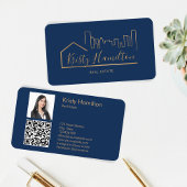 実在不動産プロフェッショナル不動産仲介業者追加フォトQRコード 名刺