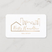 実在不動産プロフェッショナル不動産仲介業者追加フォトQRコード 名刺 (正面)