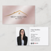 実在不動産プロフェッショナル不動産仲介業者鍵の追加フォトバス 名刺 (正面/裏面)