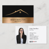 実在不動産プロフェッショナル不動産仲介業者鍵の追加フォトバス 名刺 (正面/裏面)