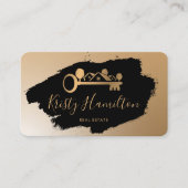 実在不動産プロフェッショナル不動産仲介業者鍵の追加フォトバス 名刺 (正面)