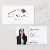 実在不動産プロフェッショナル不動産仲介業者鍵追加フォトbu 名刺 (正面/裏面)