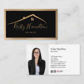 実在不動産プロフェッショナル不動産仲介業者鍵追加フォトbu 名刺 (正面/裏面)