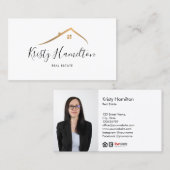 実在不動産プロフェッショナル不動産仲介業者鍵追加フォトbu 名刺 (正面/裏面)