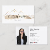 実在不動産プロフェッショナル不動産仲介業者鍵追加フォトbu 名刺 (正面/裏面)