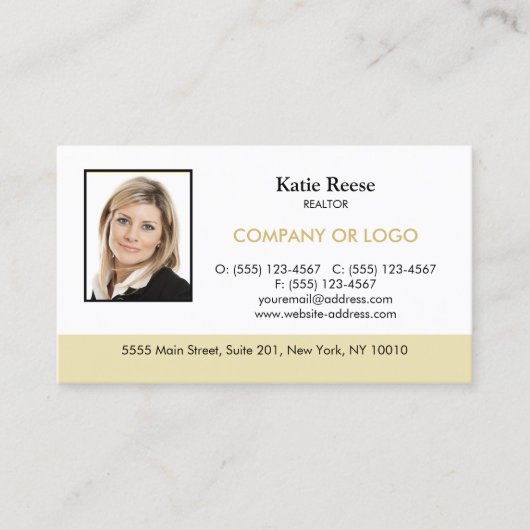 実在不動産プロフェッショナル写真とロゴの追加 名刺 (正面)