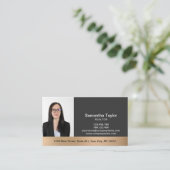 実在不動産プロフェッショナル写真とロゴの追加 名刺 (スタンド正面)