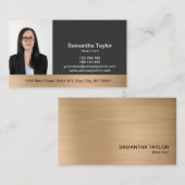 実在不動産プロフェッショナル写真とロゴの追加 名刺 (正面/裏面)