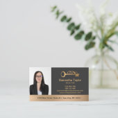 実在不動産プロフェッショナル写真とロゴの追加 名刺 (スタンド正面)