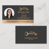 実在不動産プロフェッショナル写真とロゴの追加 名刺 (正面/裏面)