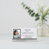 実在不動産プロフェッショナル写真とロゴの追加 名刺 (スタンド正面)