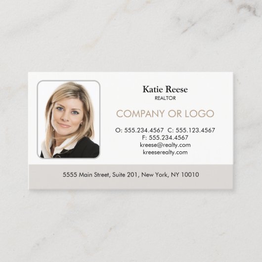 実在不動産プロフェッショナル写真とロゴの追加 名刺 (正面)