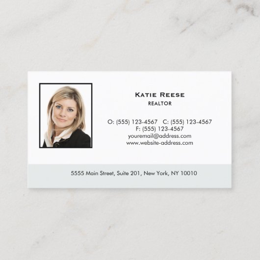 実在不動産プロフェッショナル写真とロゴの追加 名刺 (裏面)