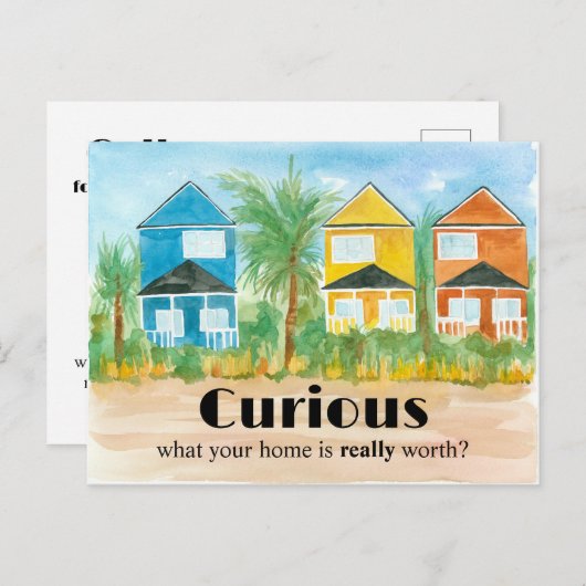 実在不動産ホーム値見積マーケティングメーラー ポストカード (正面/裏面)