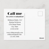 実在不動産ホーム値見積マーケティングメーラー ポストカード (裏面)