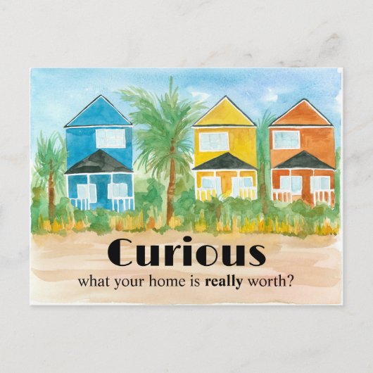 実在不動産ホーム値見積マーケティングメーラー ポストカード (正面)