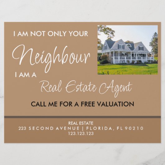 実在不動産マーケティング業者フライヤー チラシ (正面)