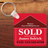 実在不動産マーケティングGIFT名スクリプトモダン クール キーホルダー (正面)